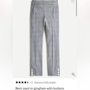 J. Crew Women’s Gingham Check Pants